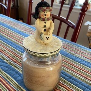 Snowman candle topper